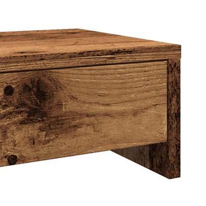 Monitorständer mit Schubladen Altholz-Optik 100x27x15 cm