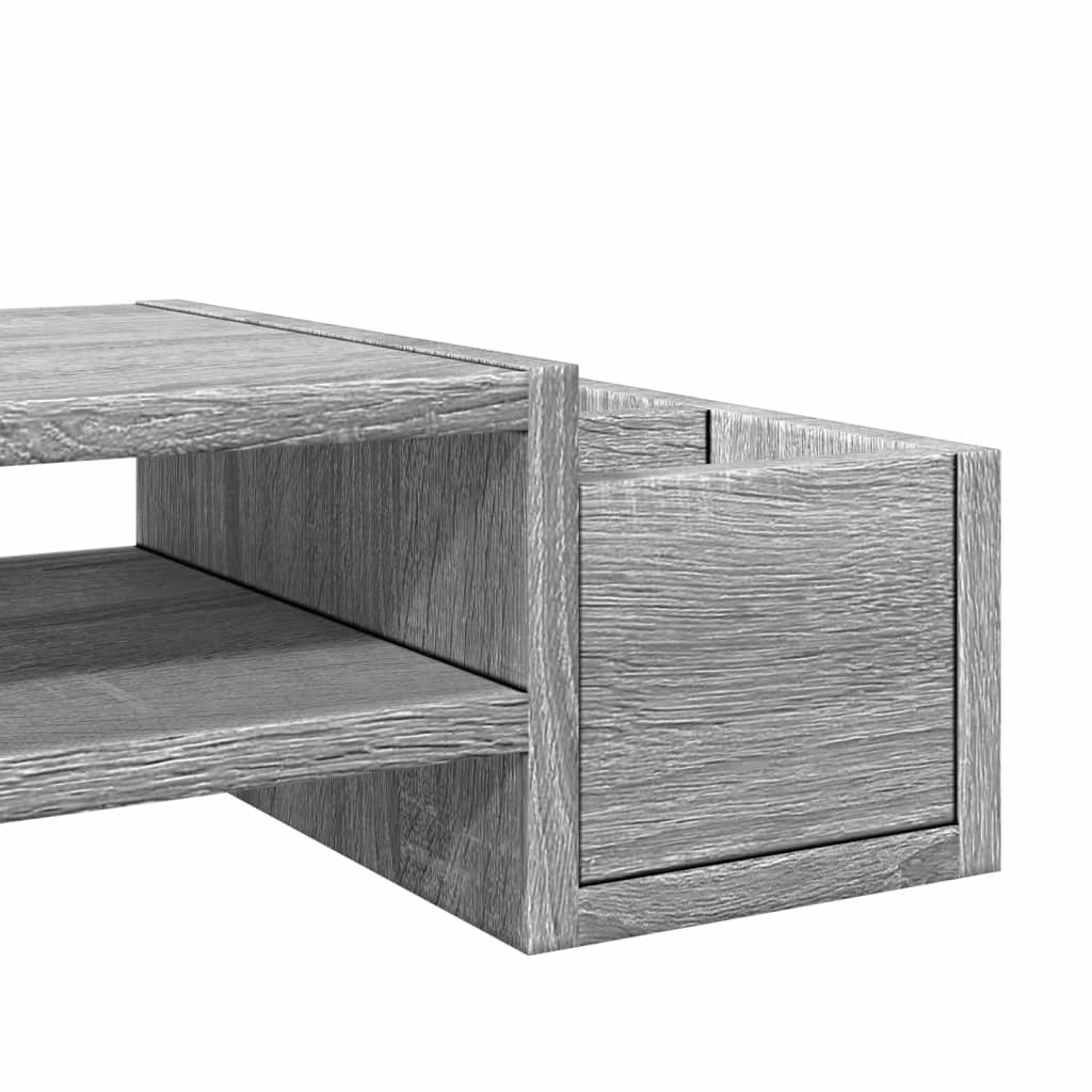 Monitorständer mit Stauraum Grau Sonoma 100x27x15 cm
