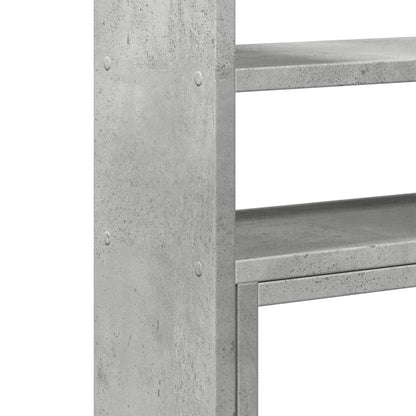 Schreibtisch-Organizer Verstellbar Betongrau 40x17x41 cm