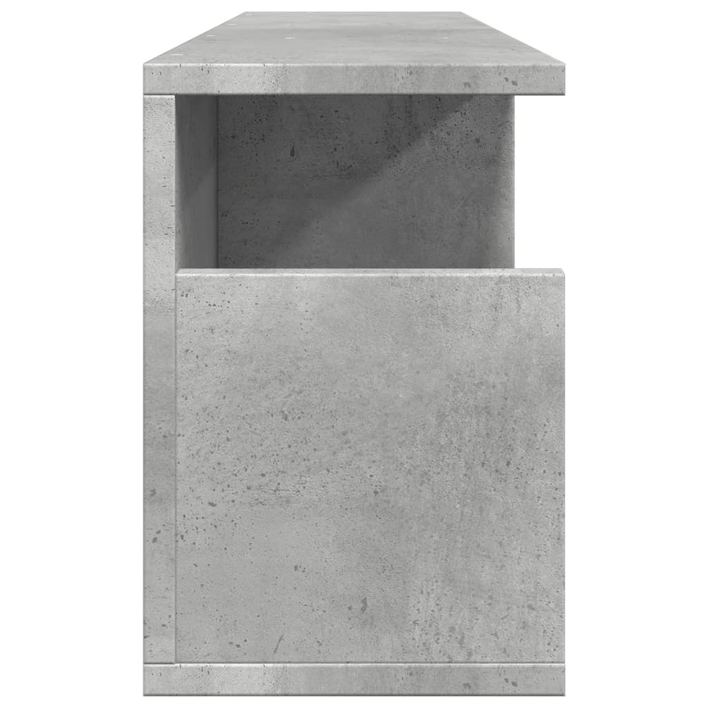 Wandschrank 80x20x30 cm Betongrau Holzwerkstoff