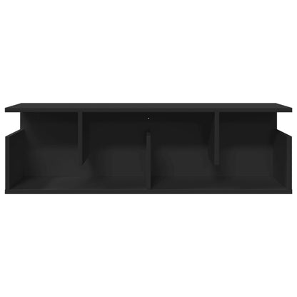 Wandschrank 100x20x30 cm Schwarz Holzwerkstoff