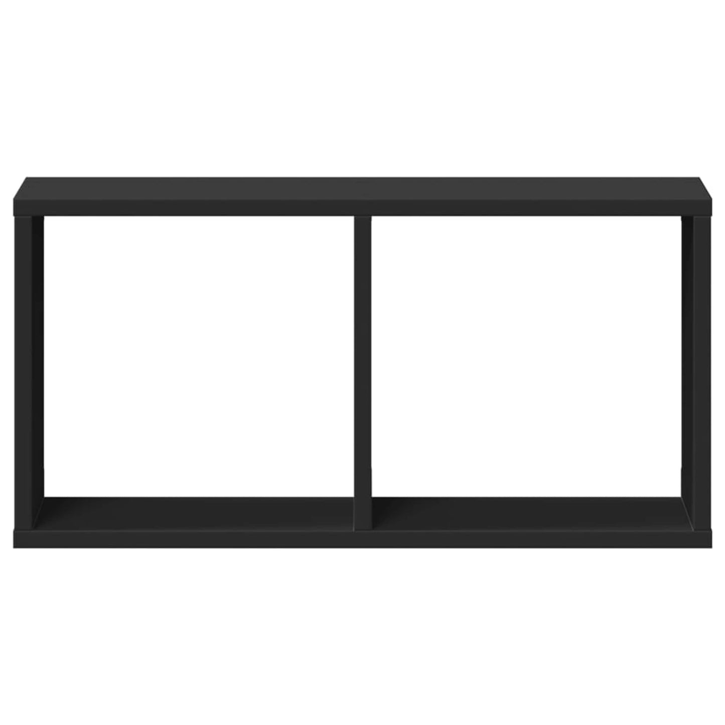 Wandschrank 60x16x30 cm Schwarz Holzwerkstoff