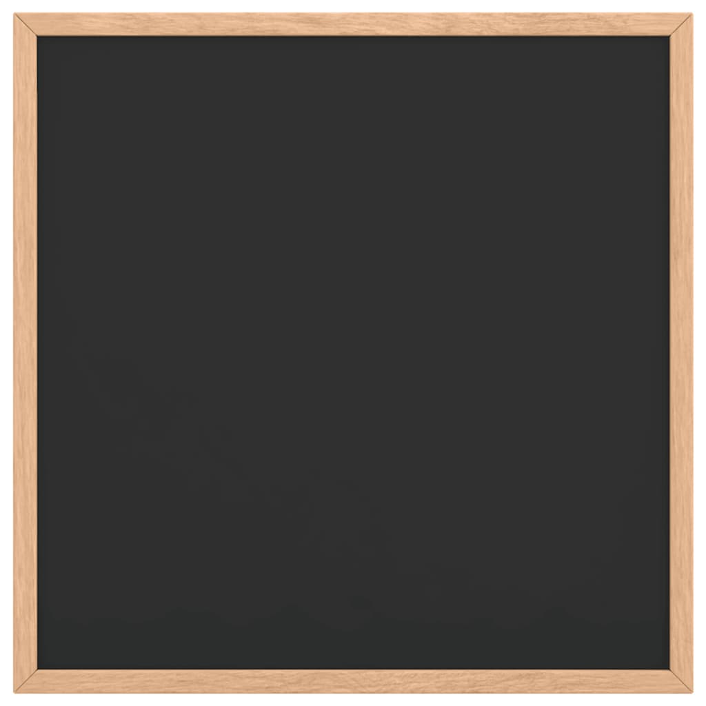Kreidetafel mit massivem Kiefernholzrahmen Schwarz 40x40 cm