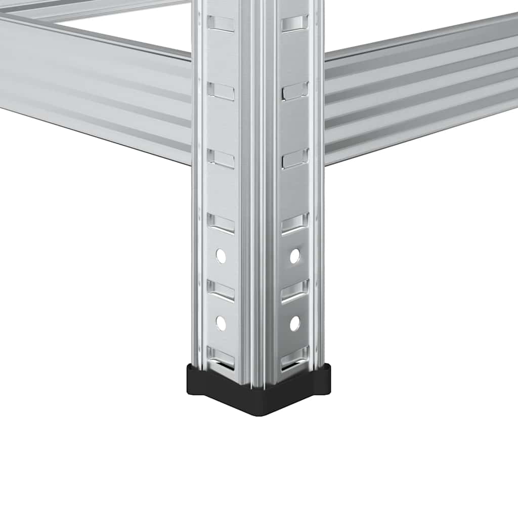 Reifenregale mit 3 Böden 2 Stk. Silbern 110x40x200 cm Stahl