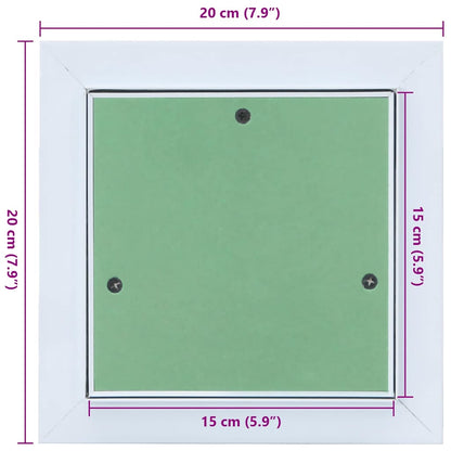 Revisionsklappe Weiß 20 x 20 cm Aluminium und Gipskarton