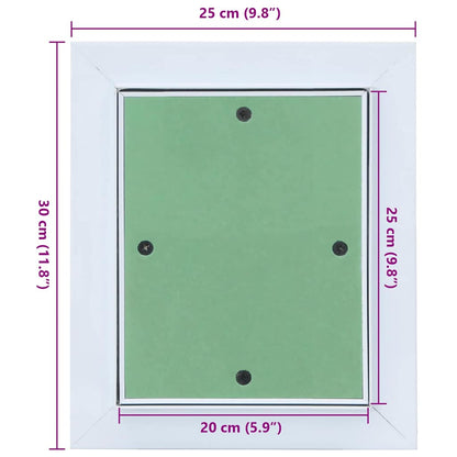 Revisionsklappe Weiß 25 x 30 cm Aluminium und Gipskarton