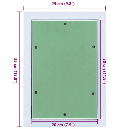 Revisionsklappe Weiß 25 x 35 cm Aluminium und Gipskarton