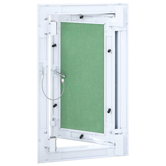 Revisionsklappe Weiß 25 x 45 cm Aluminium und Gipskarton
