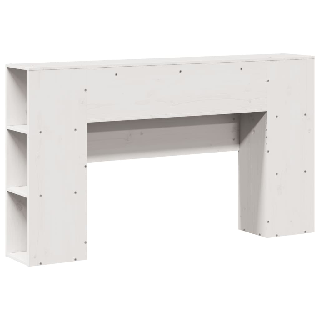 Kopfteil mit Stauraum Weiß 150 cm Massivholz Kiefer