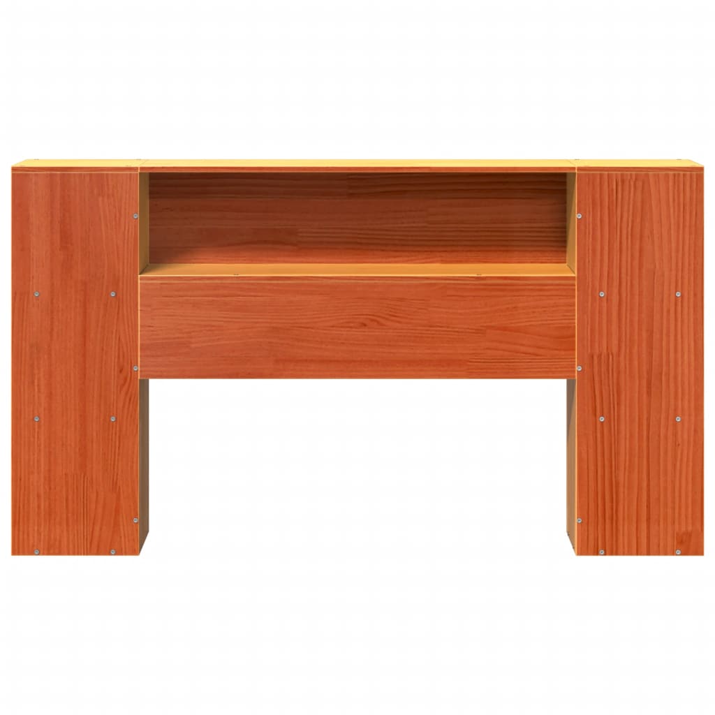 Kopfteil mit Stauraum Wachsbraun 140 cm Massivholz Kiefer