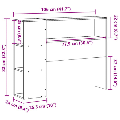 Kopfteil mit Stauraum Wachsbraun 100 cm Massivholz Kiefer