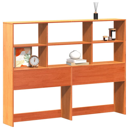 Kopfteil mit Stauraum Wachsbraun 160 cm Massivholz Kiefer