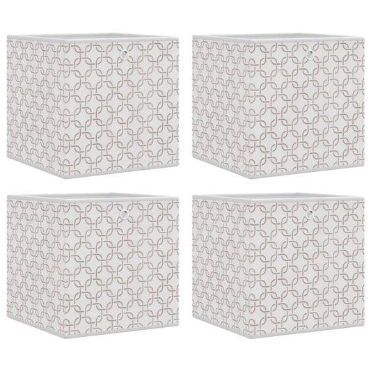 Faltboxen 4 Stk. Creme 32x32x32 cm Vlies