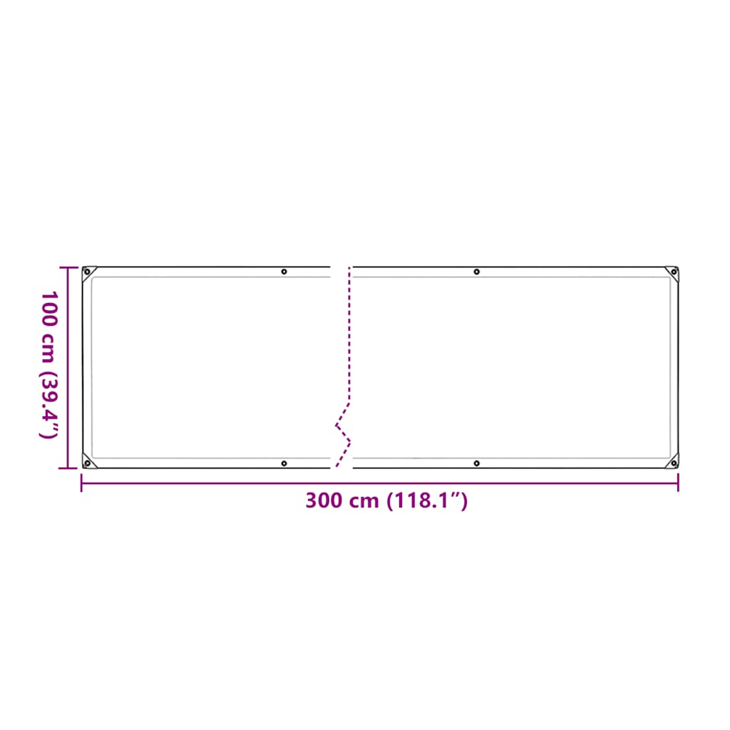Pflanzenabdeckung mit Ösen 1x3 m Polyethylen