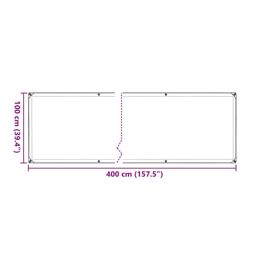 Pflanzenabdeckung mit Ösen 1x4 m Polyethylen