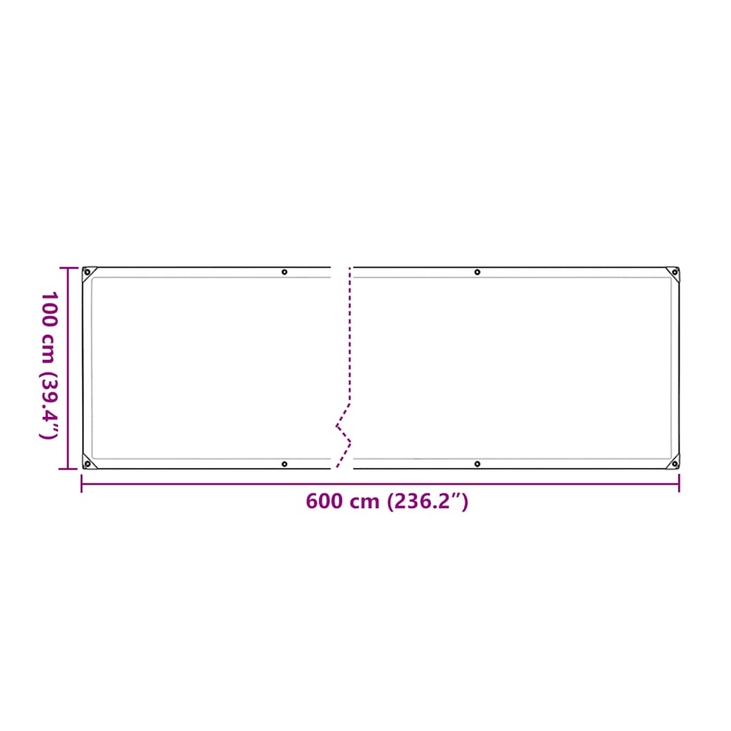 Pflanzenabdeckung mit Ösen 1x6 m Polyethylen