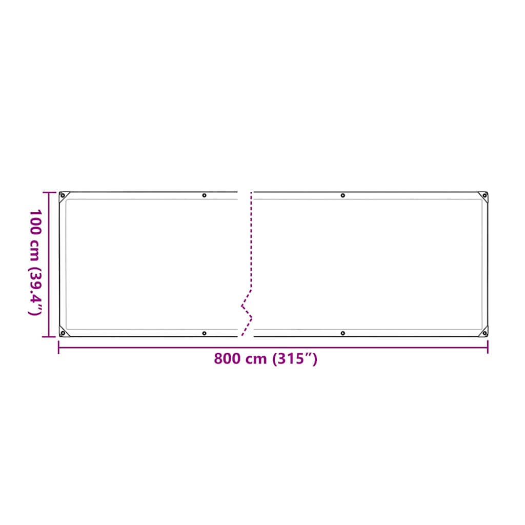 Pflanzenabdeckung mit Ösen 1x8 m Polyethylen