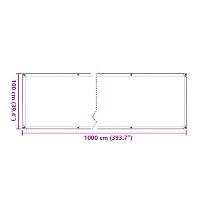 Pflanzenabdeckung mit Ösen 1x10 m Polyethylen
