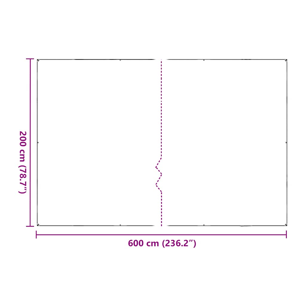 Pflanzenabdeckung mit Ösen 2x6 m Polyethylen