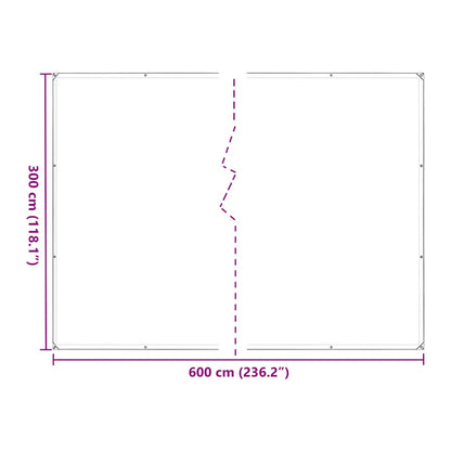 Pflanzenabdeckung mit Ösen 3x6 m Polyethylen