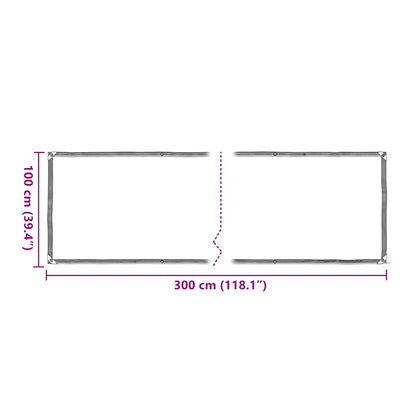 Pflanzenabdeckung mit Ösen 1x3 m Polyethylen