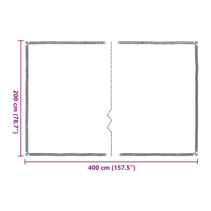 Pflanzenabdeckung mit Ösen 2x4 m Polyethylen