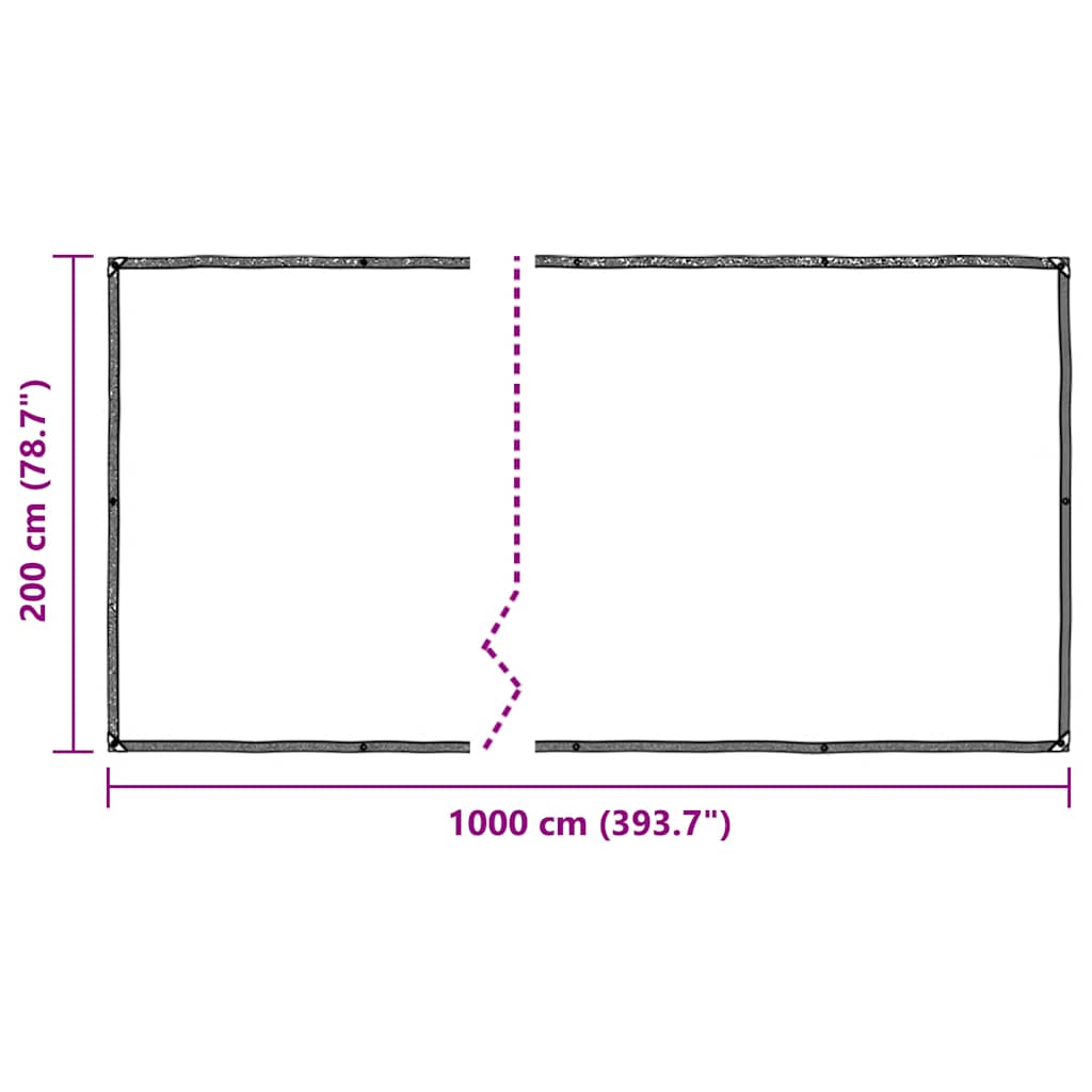 Pflanzenabdeckung mit Ösen 2x10 m Polyethylen