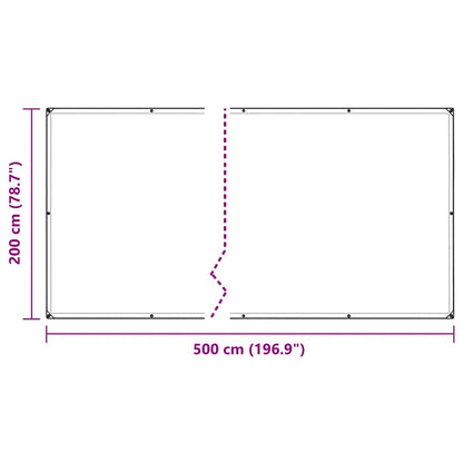 Pflanzenabdeckung mit Ösen 2x5 m PVC