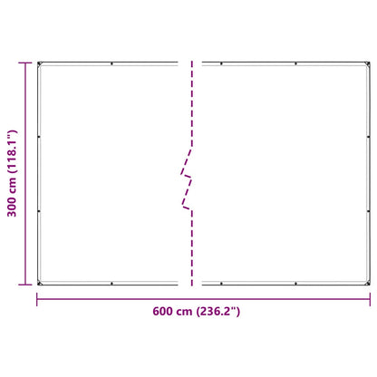 Pflanzenabdeckung mit Ösen 3x6 m PVC