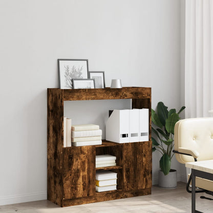Highboard røget eg 92x33x100 cm træmateriale