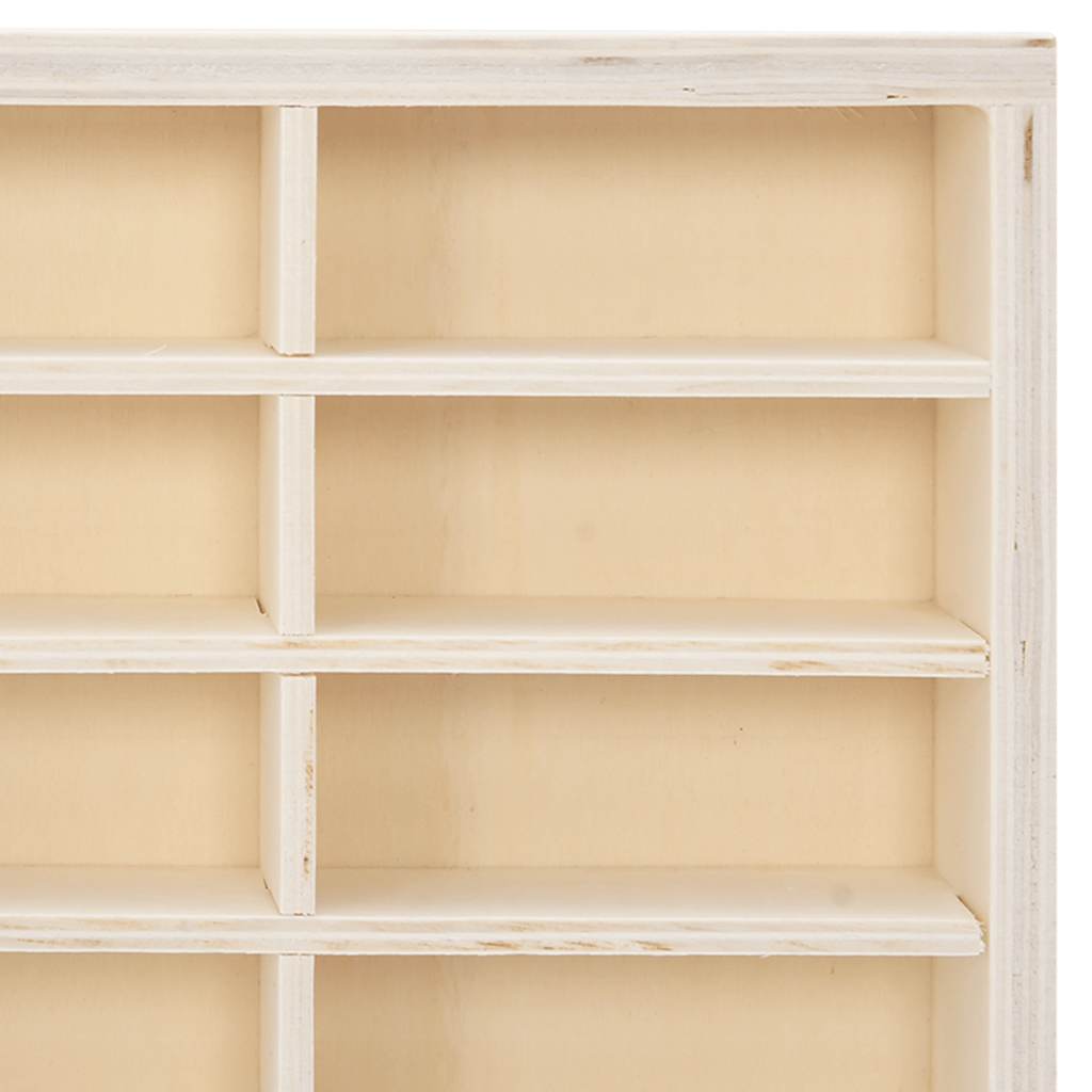 Sammlervitrine aus Holz mit 80 Fächern 80x4,5x40,5 cm