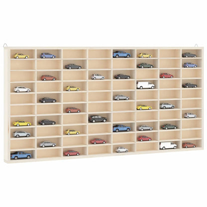 Sammlervitrine aus Holz mit 80 Fächern 80x4,5x40,5 cm