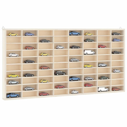 Sammlervitrine aus Holz mit 80 Fächern 80x4,5x40,5 cm