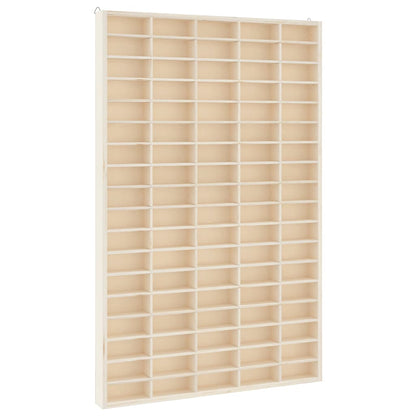 Sammlervitrine aus Holz mit 90 Fächern 50,5x4,5x79 cm
