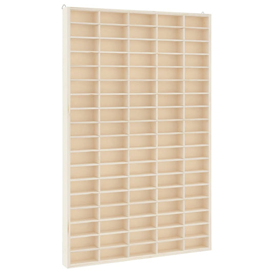 Sammlervitrine aus Holz mit 90 Fächern 50,5x4,5x79 cm