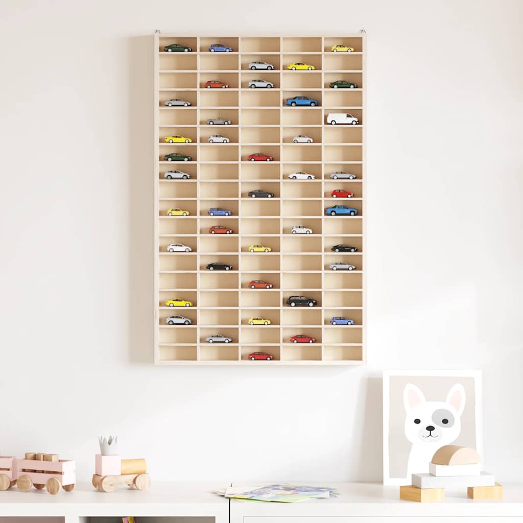 Sammlervitrine aus Holz mit 90 Fächern 50,5x4,5x79 cm