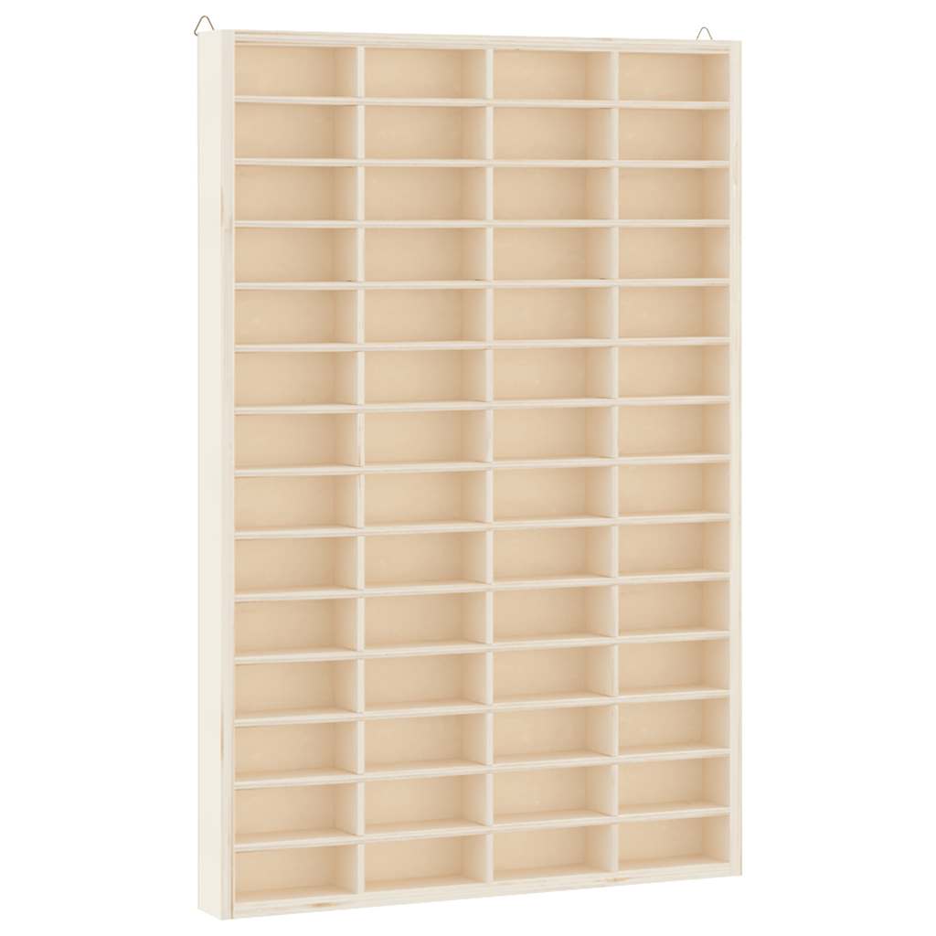 Sammlervitrine aus Holz mit 56 Fächern 40x4,5x60 cm