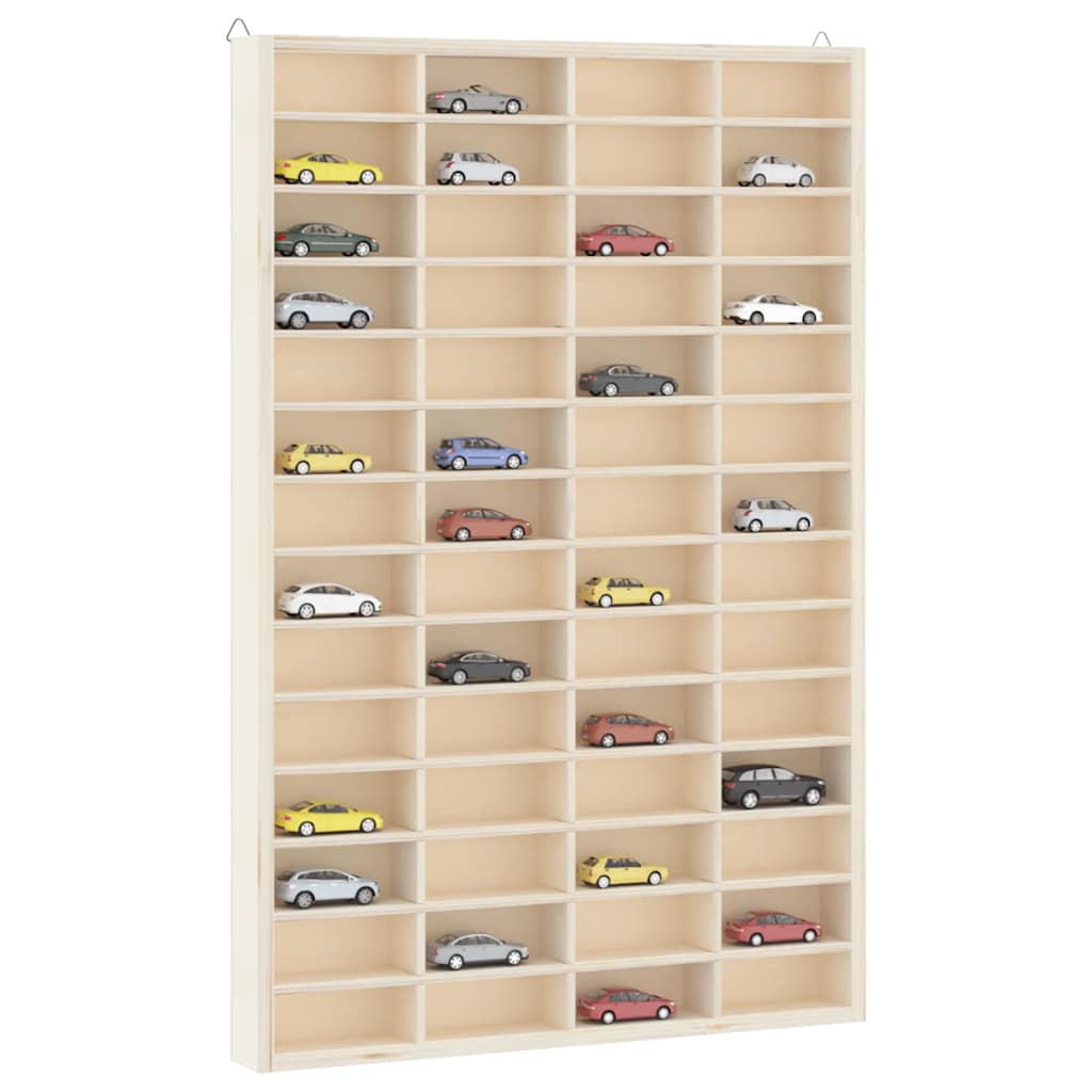 Sammlervitrine aus Holz mit 56 Fächern 40x4,5x60 cm