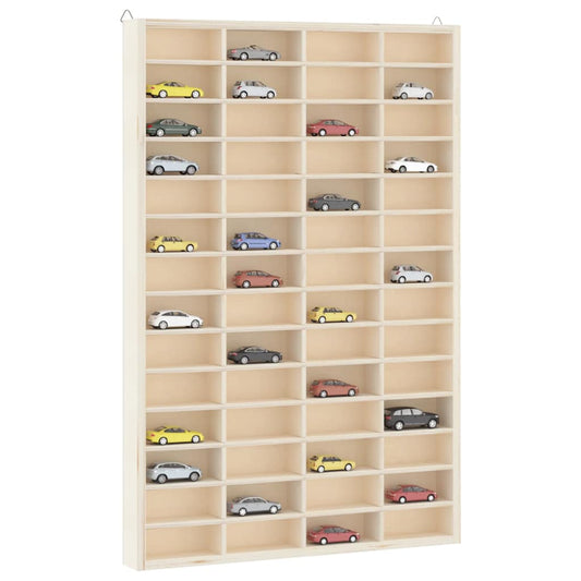 Sammlervitrine aus Holz mit 56 Fächern 40x4,5x60 cm