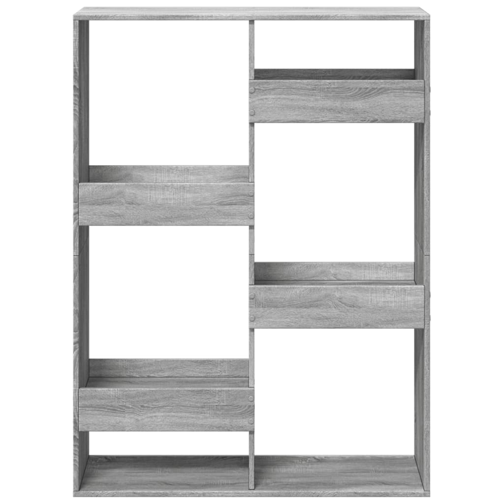 Bücherregal Grau Sonoma 100x33x135 cm Holzwerkstoff