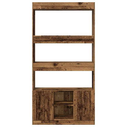 Highboard Altholz-Optik 92x33x180 cm Holzwerkstoff
