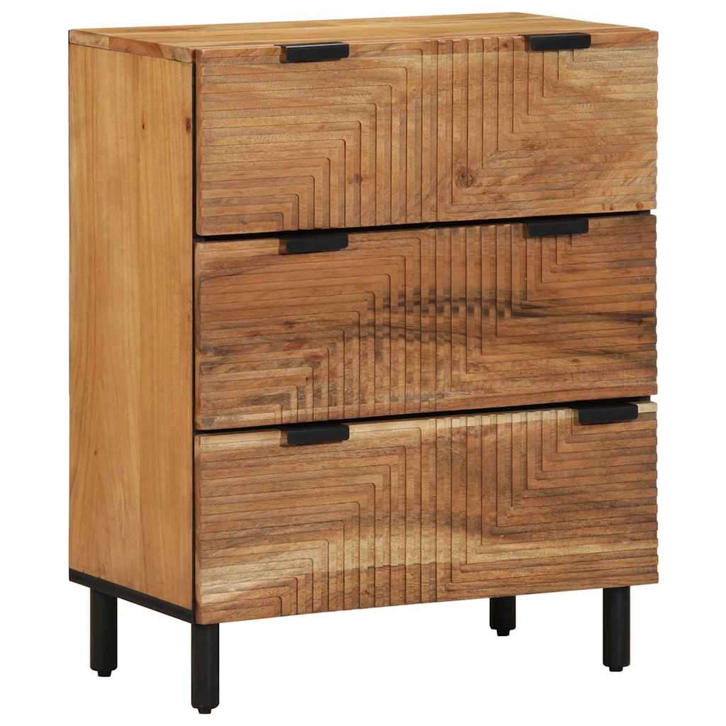 Sideboard 2 pcs Braun 60 x 33 x 75 cm Massivholz Akazie