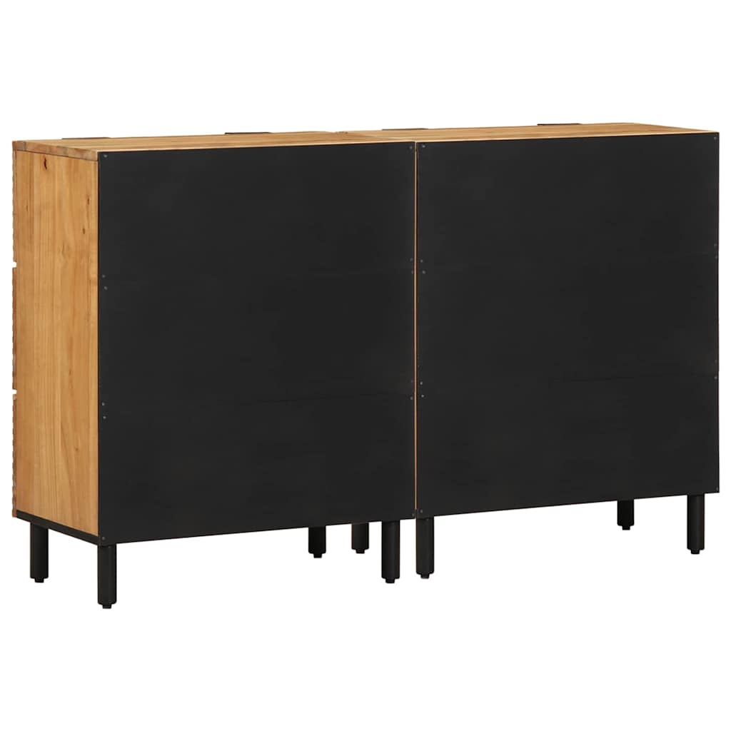 Sideboard 2 pcs Braun 60 x 33 x 75 cm Massivholz Akazie