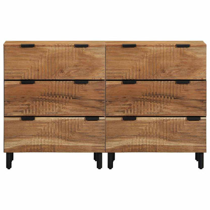 Sideboard 2 pcs Braun 60 x 33 x 75 cm Massivholz Akazie