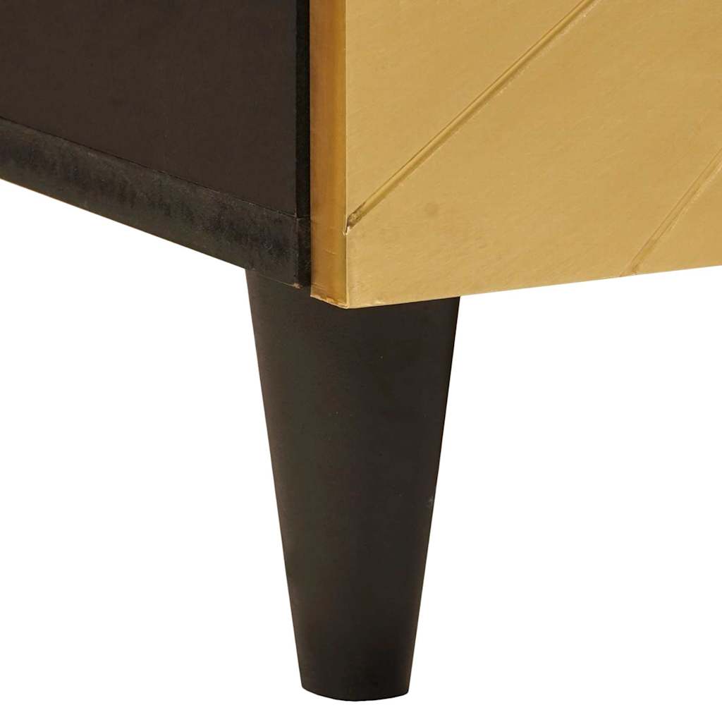 Badezimmermöbel-Sets 2 pcs Schwarz und Gold 62 x 33 x 58 cm