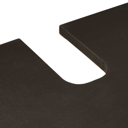 Badezimmermöbel-Sets 4 pcs Schwarz und Gold massives Mangoholz