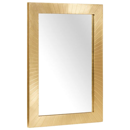 Badezimmermöbel-Sets 4 pcs Schwarz und Gold massives Mangoholz