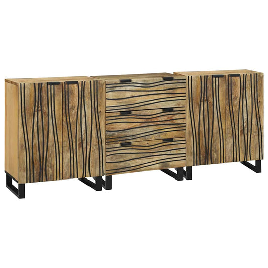Badezimmermöbel Set mit Schubladen 3 pcs Braun 180 x 33 x 75 cm