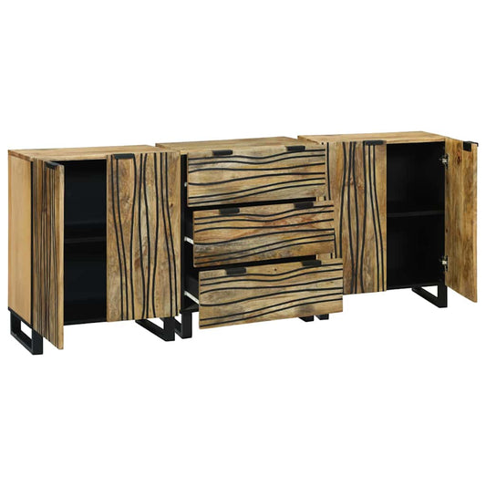 Badezimmermöbel Set mit Schubladen 3 pcs Braun 180 x 33 x 75 cm