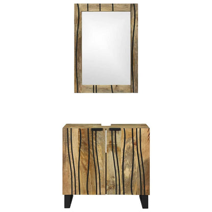 Badezimmermöbel Set mit Regal 2 pcs Braun 62 x 33 x 58 cm